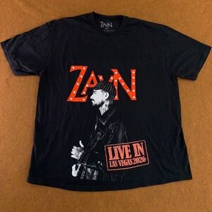 Zayn Malik Adult Size 3XL Black Red Live In Las Vegas 2026 Graphic T-Shirt